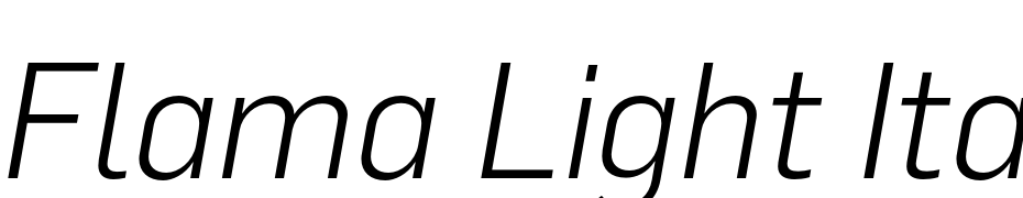 Flama Light Italic cкачати шрифт безкоштовно